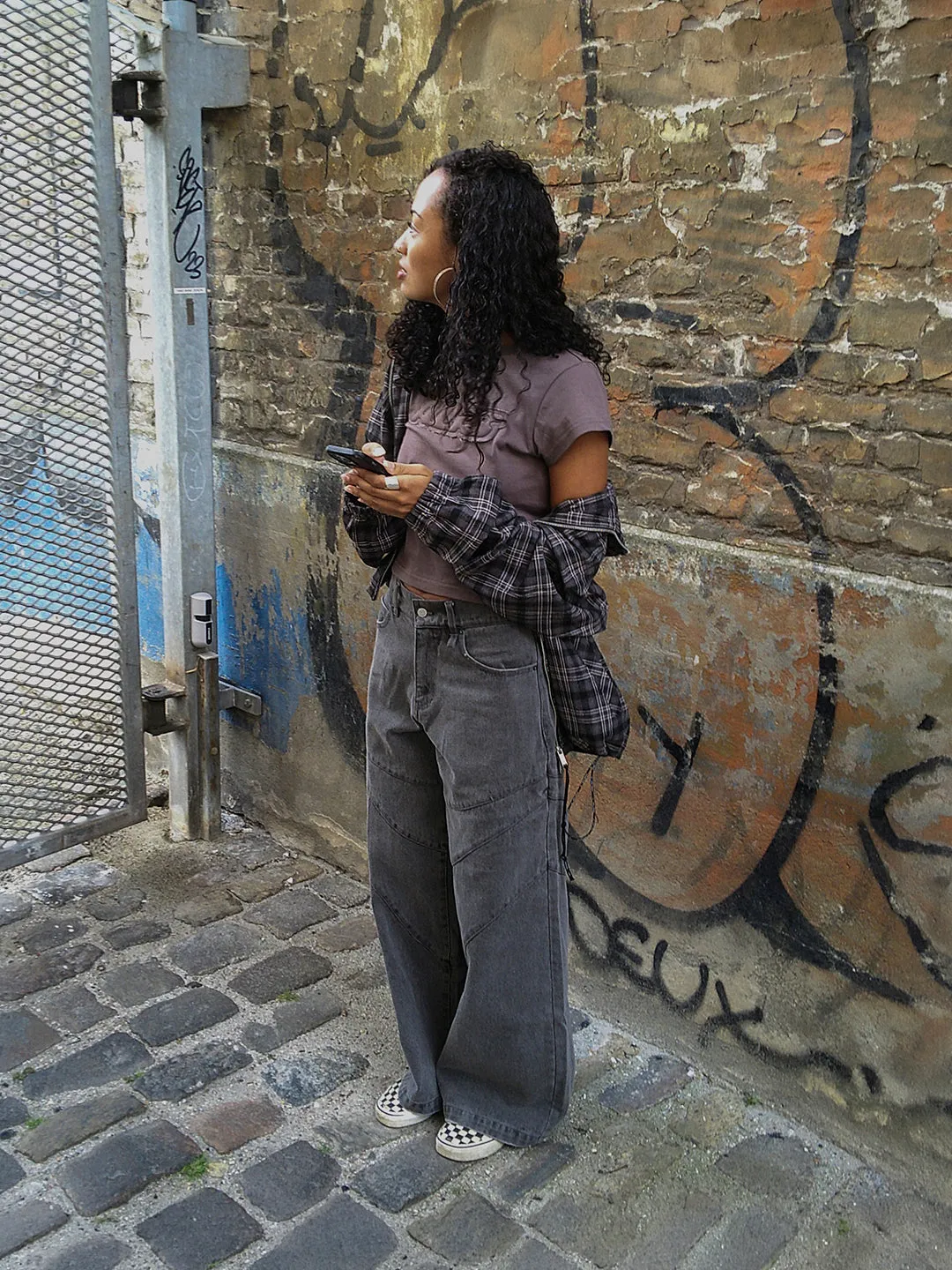 Alis Danie Barrel Denim Pants jeans grå barrel