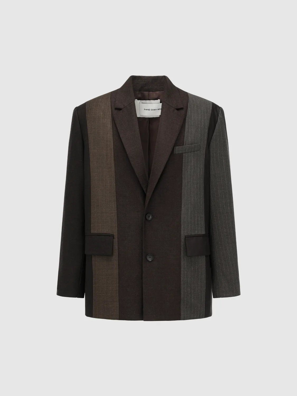 Feng Chen Wang paneled blazer brun stribet