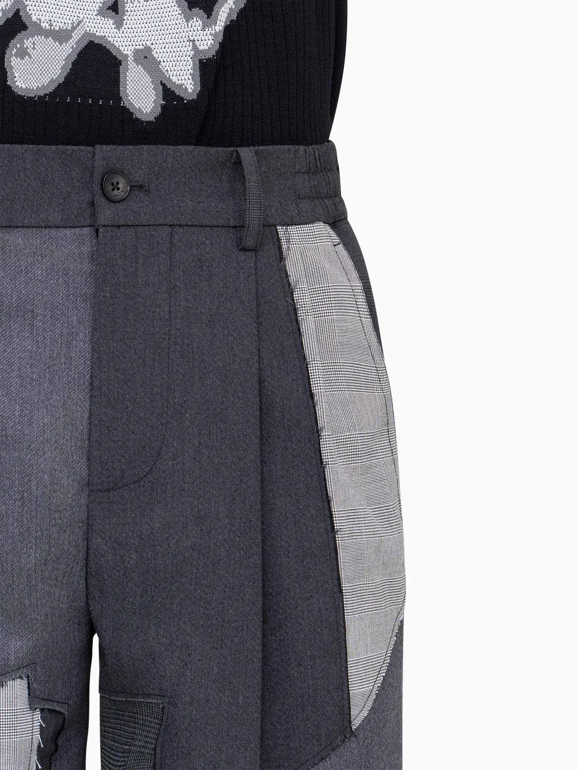 Feng Chen Wang Wool Patchwork shorts uld XS-XL