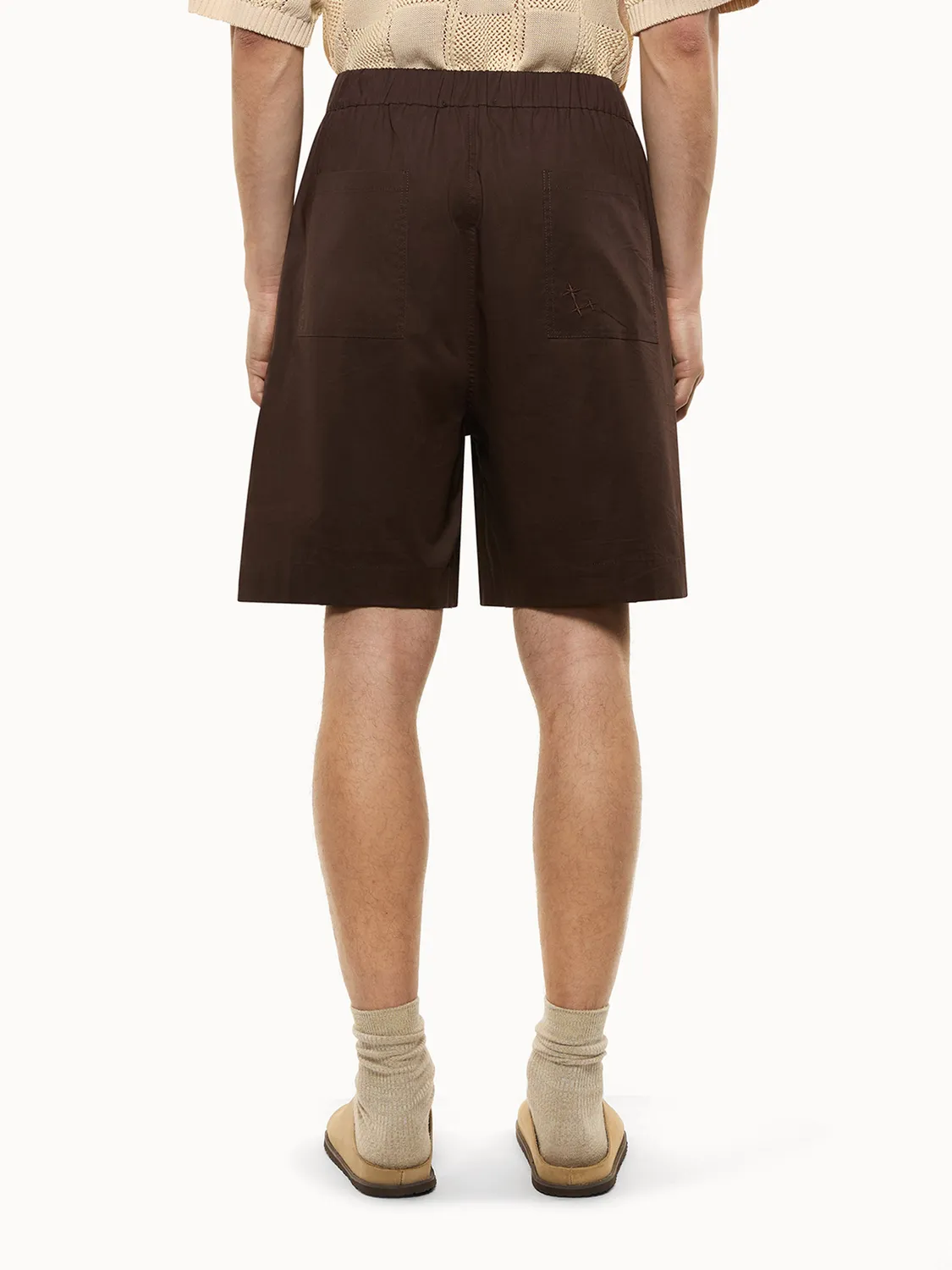 Laneus Melrose shorts CHOCOLATE bomuld