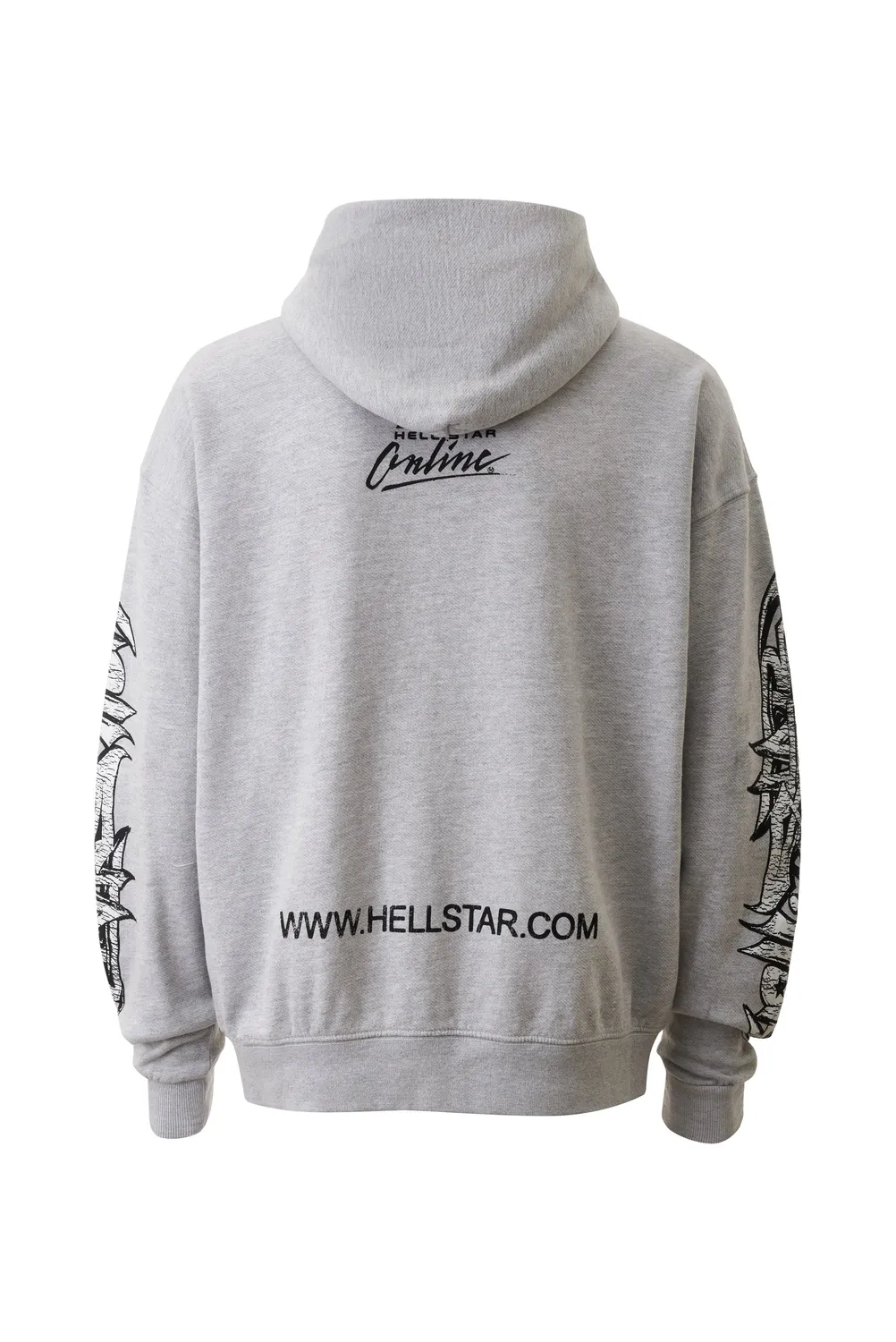 Hellstar Links hoodie grå oversized fleece