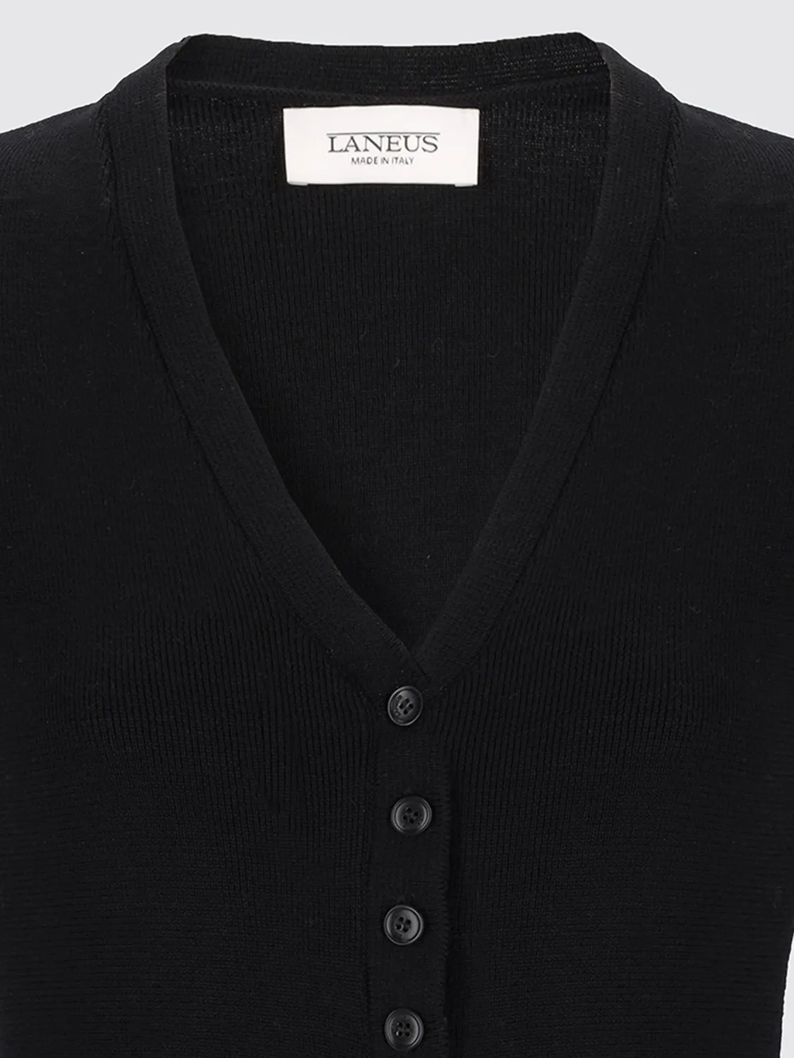 Laneus bodysuit sort merinould rib