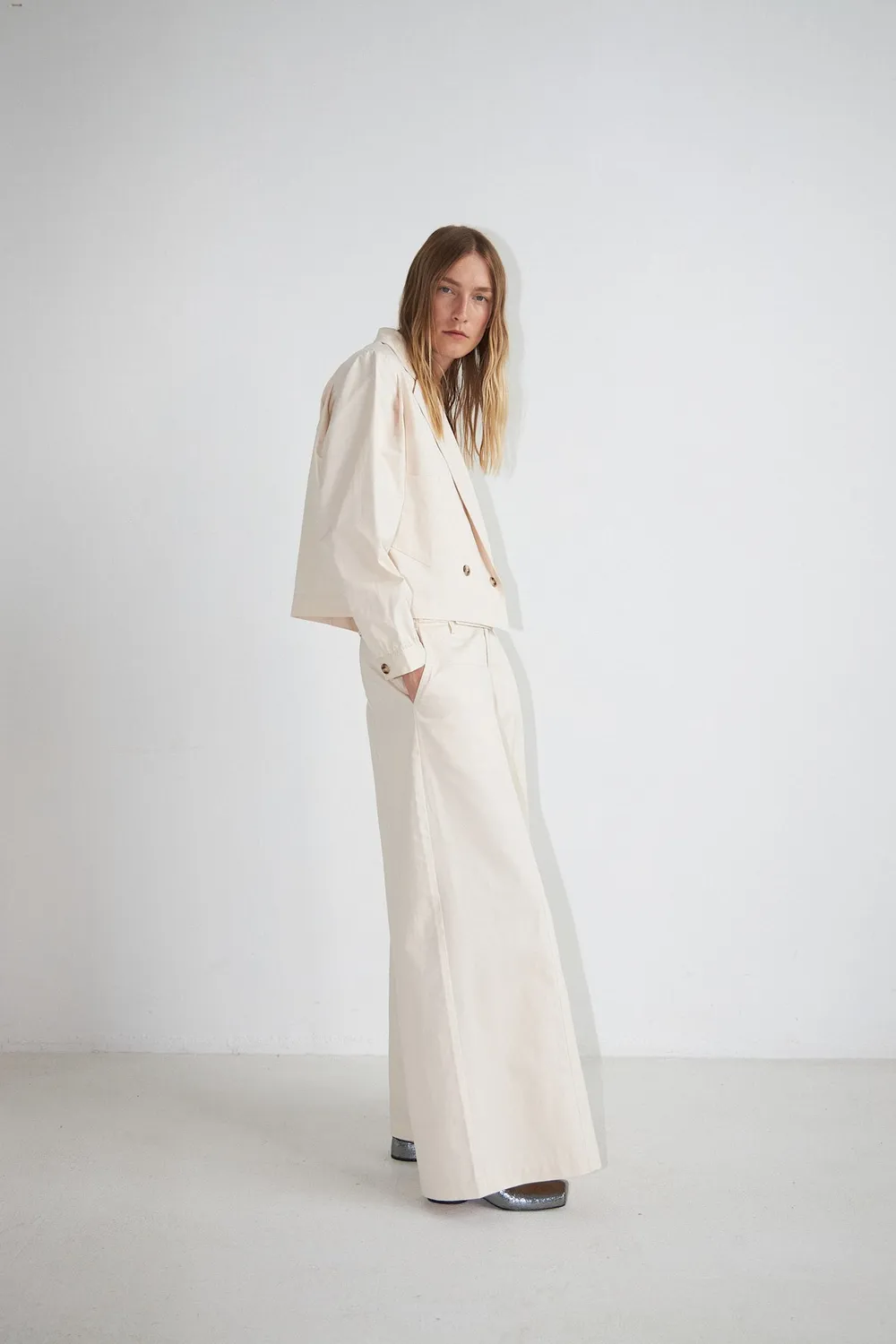 DAWNXDARE Barb 110 bukser kit bomuld wide leg