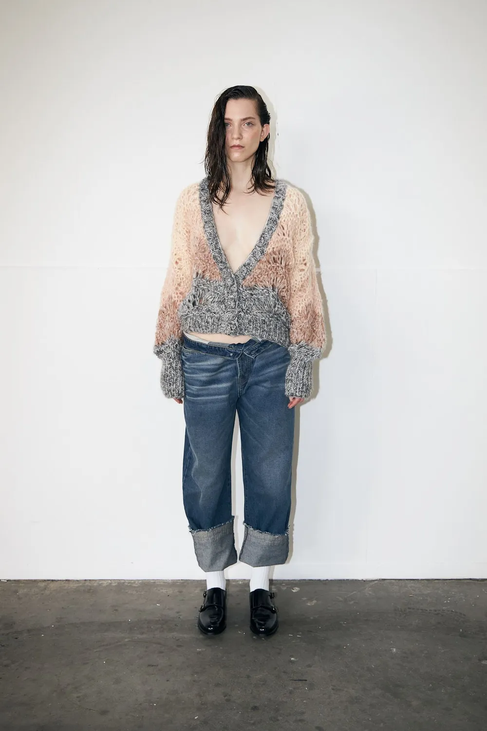 DAWNXDARE ESMERALDA cardigan 910 Natural hulmønster