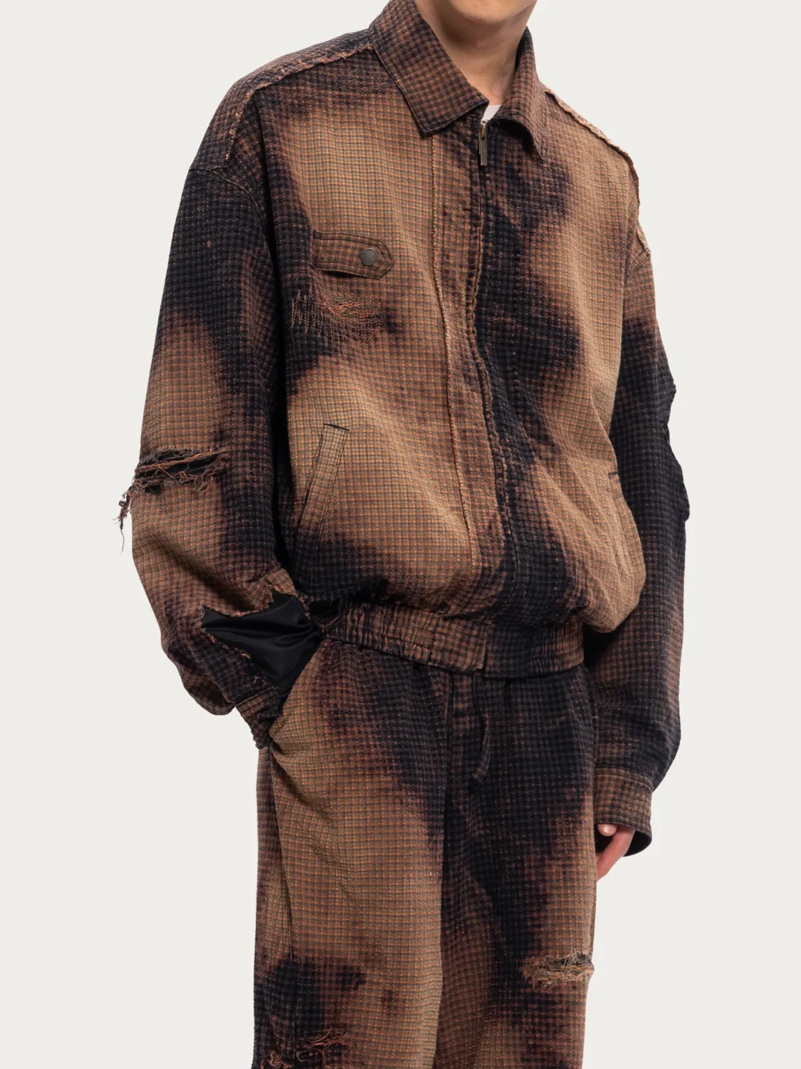 Feng Chen Wang Decayed Check jakke ternet uldlook