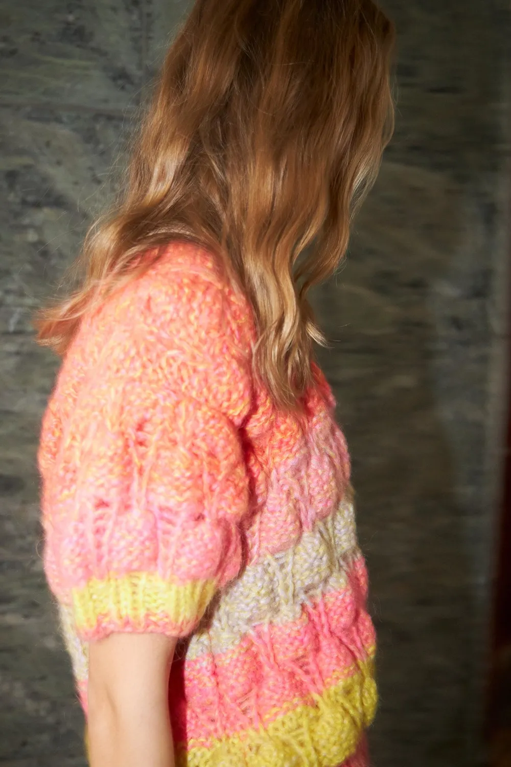 DAWNXDARE ACACIA SHADE strik top 910 FLUO PINK mohair