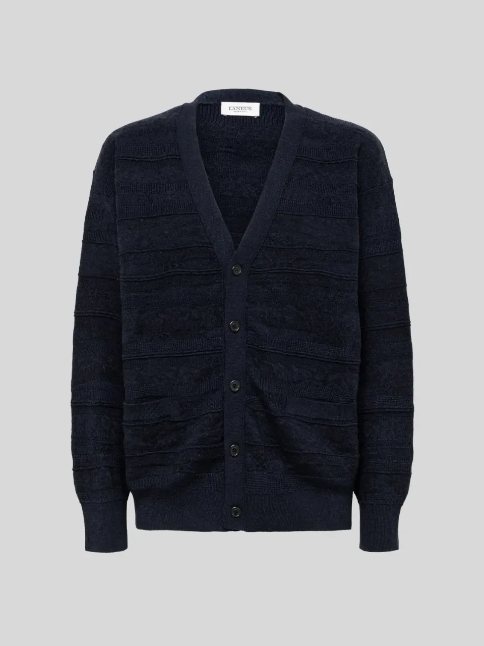 Laneus Lightweight Jacquard cardigan navy uld