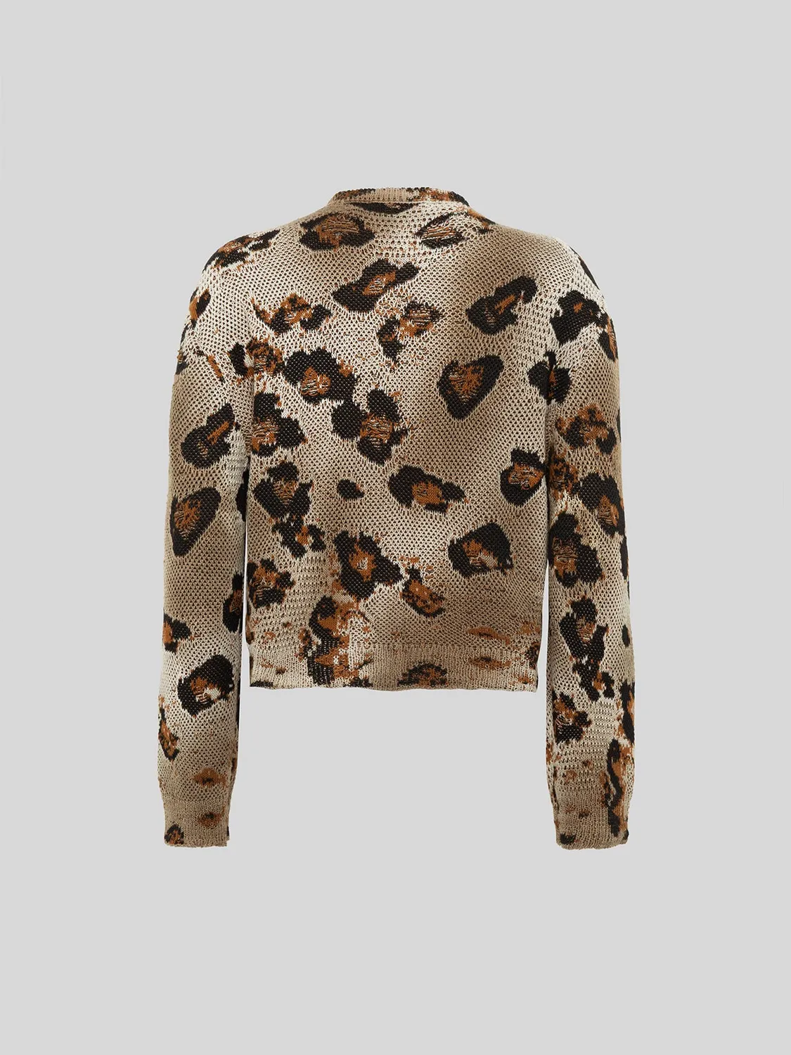 Laneus Animal Print cardigan multicolour bomuld