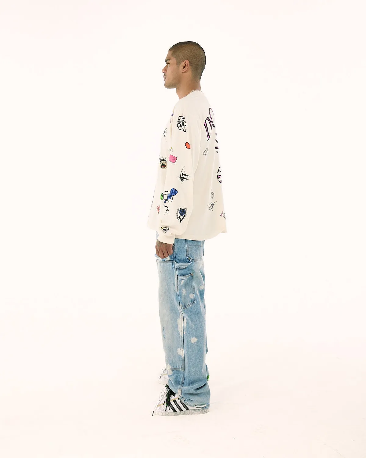 Hellstar Paradise Path longsleeve hvid print
