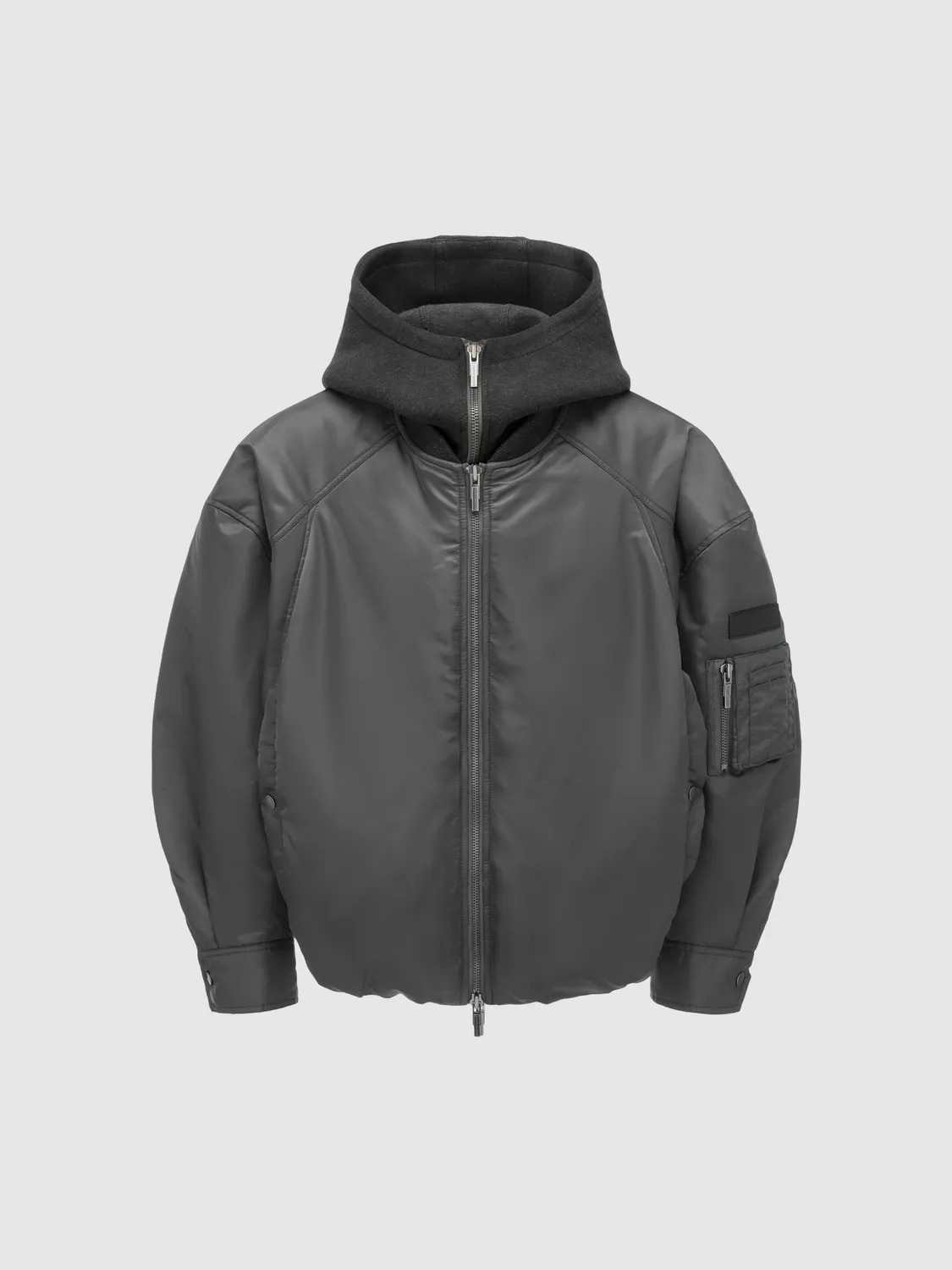Feng Chen Wang Grey Two-in-One nylon vinterjakke grå