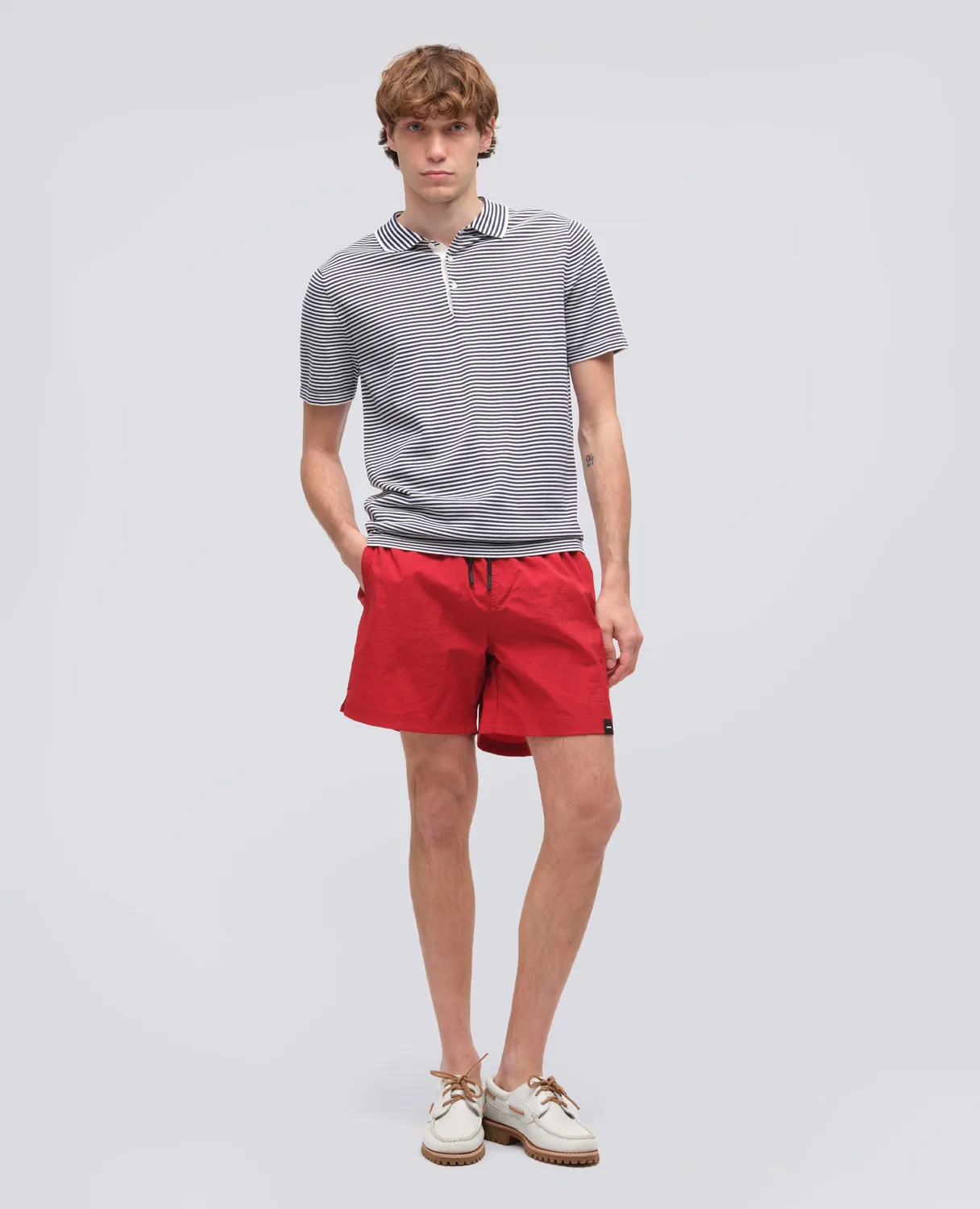 Aspesi Nylon Badeshorts Rød Løs Pasform