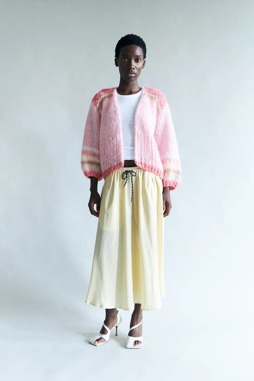 DAWNXDARE EDEN strikcardigan pink håndstrikket