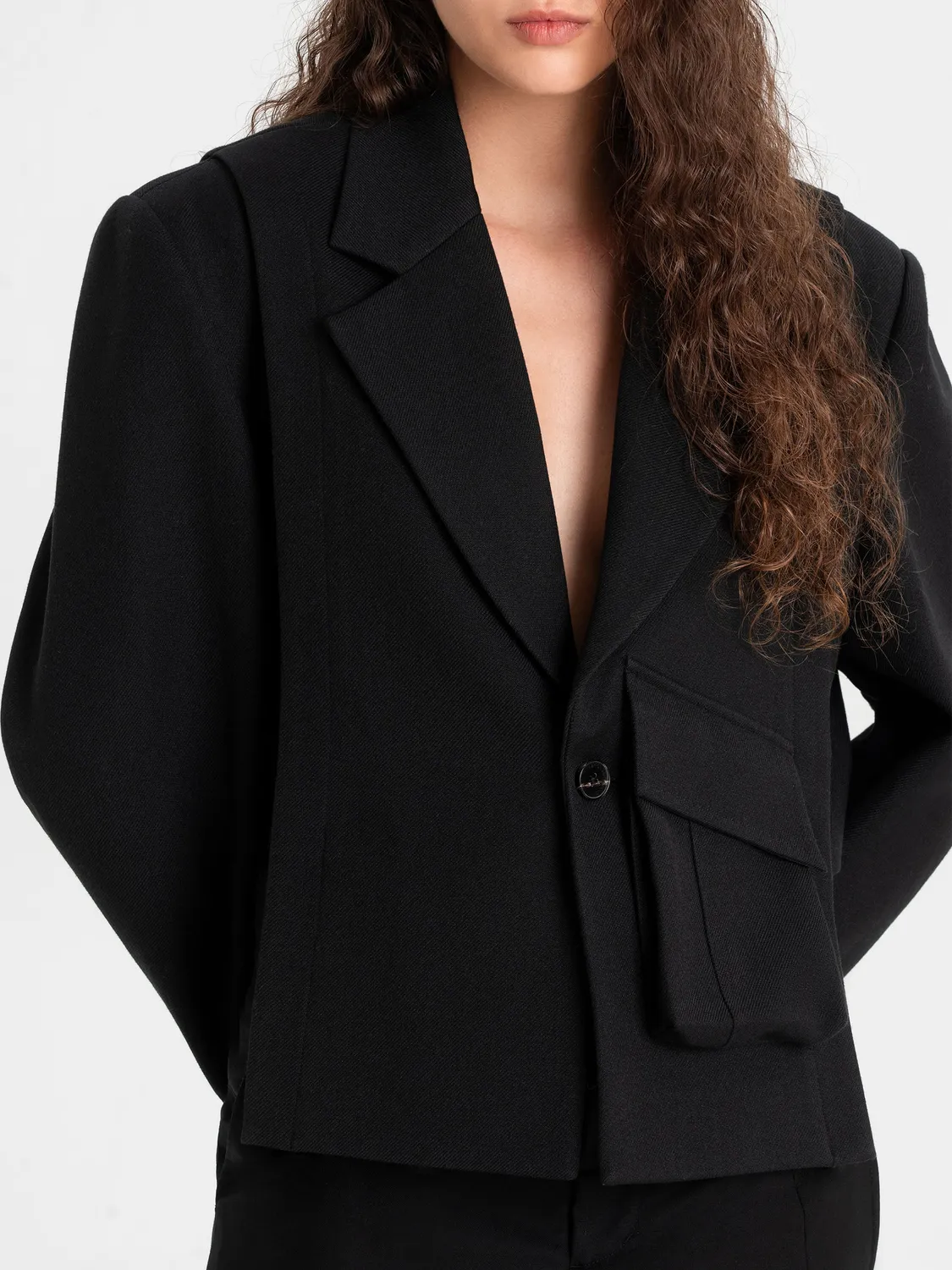 Feng Chen Wang Deconstructed Crop jakke cropped dame