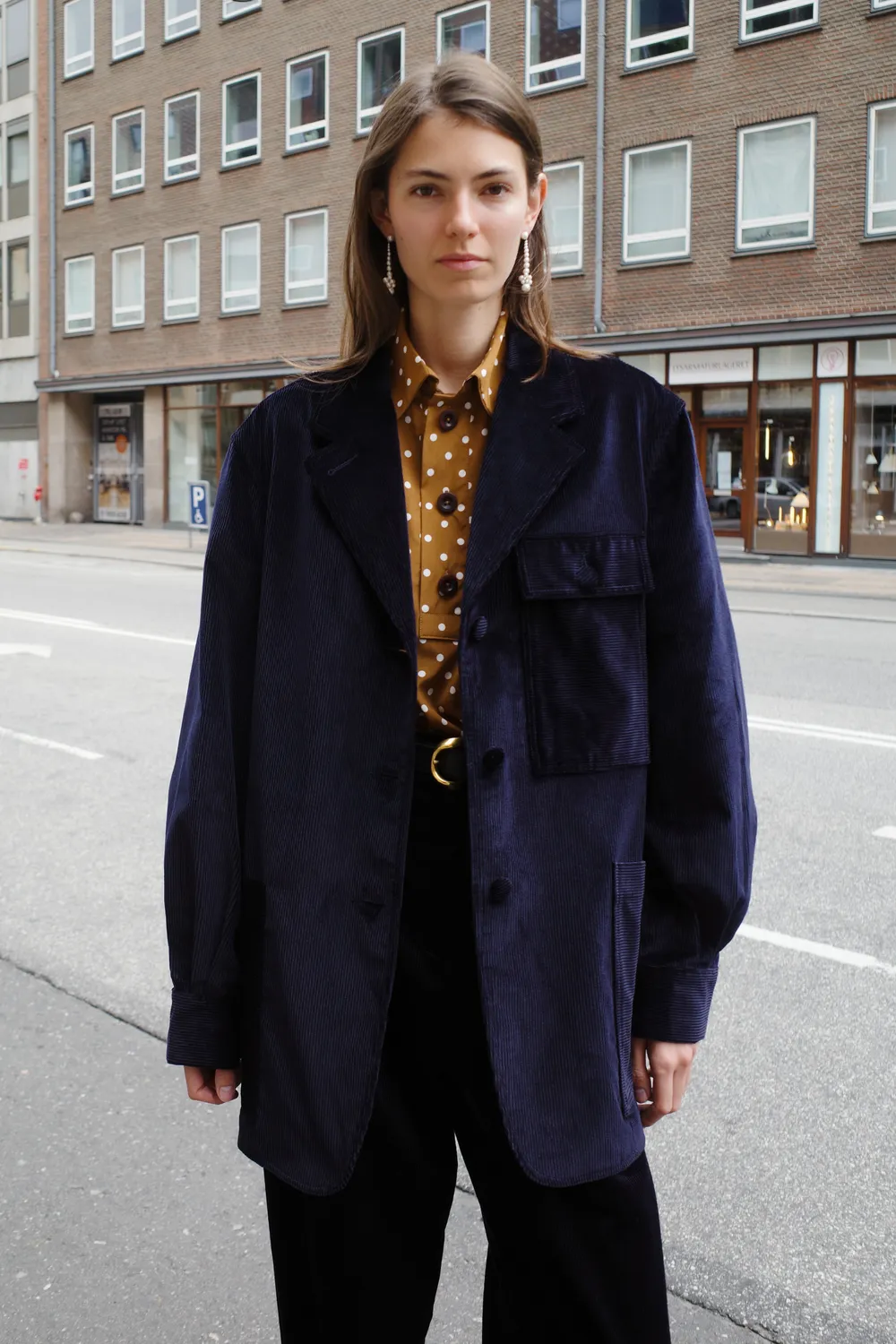 Caro Editions Frederik Jacket jakke navy fløjl bomuld