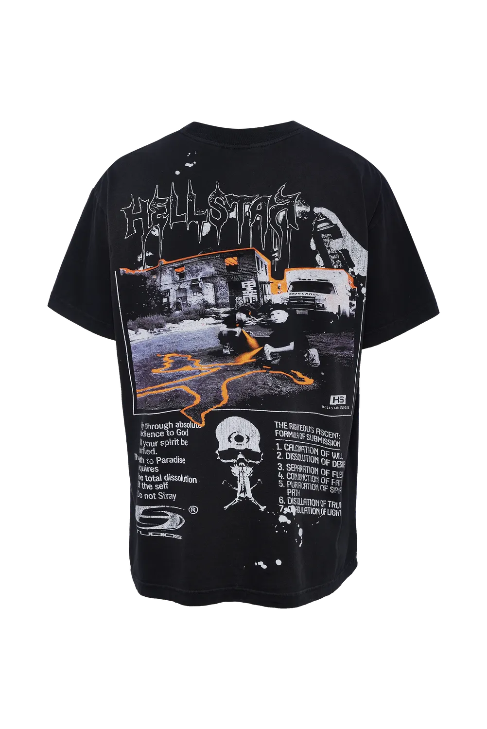 Hellstar Studios Crime Scene T-shirt sort vasket bomuld