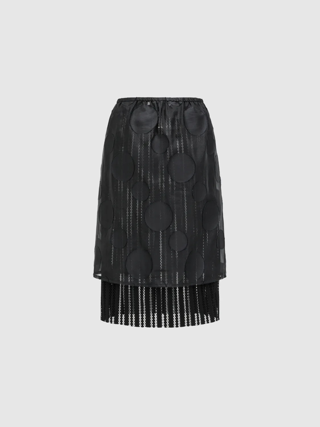 Feng Chen Wang Black Two-Piece midi nederdel sort mesh