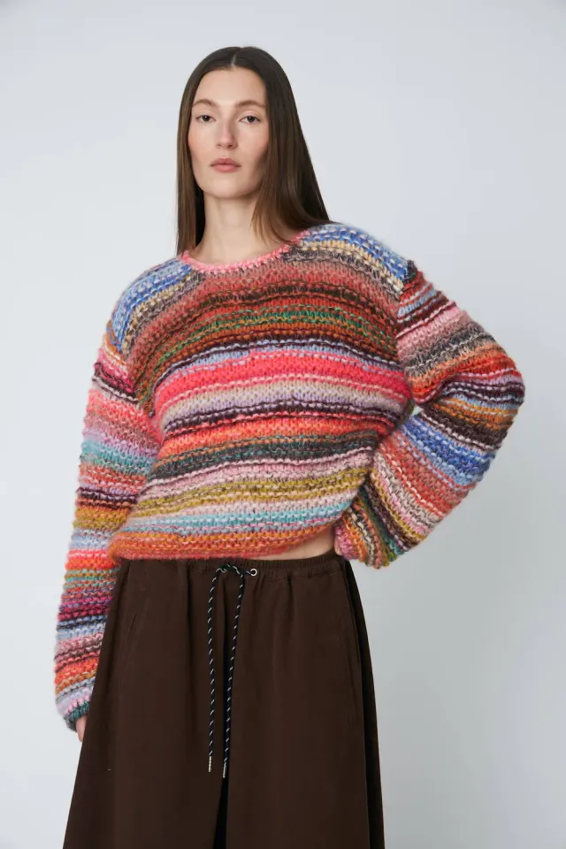 DAWNxDARE Sassie pullover 900 multi stribet mohair