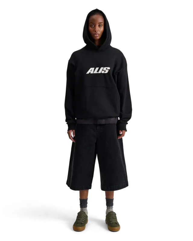 Alis Aori hoodie sort bomuld oversize XS-XXL
