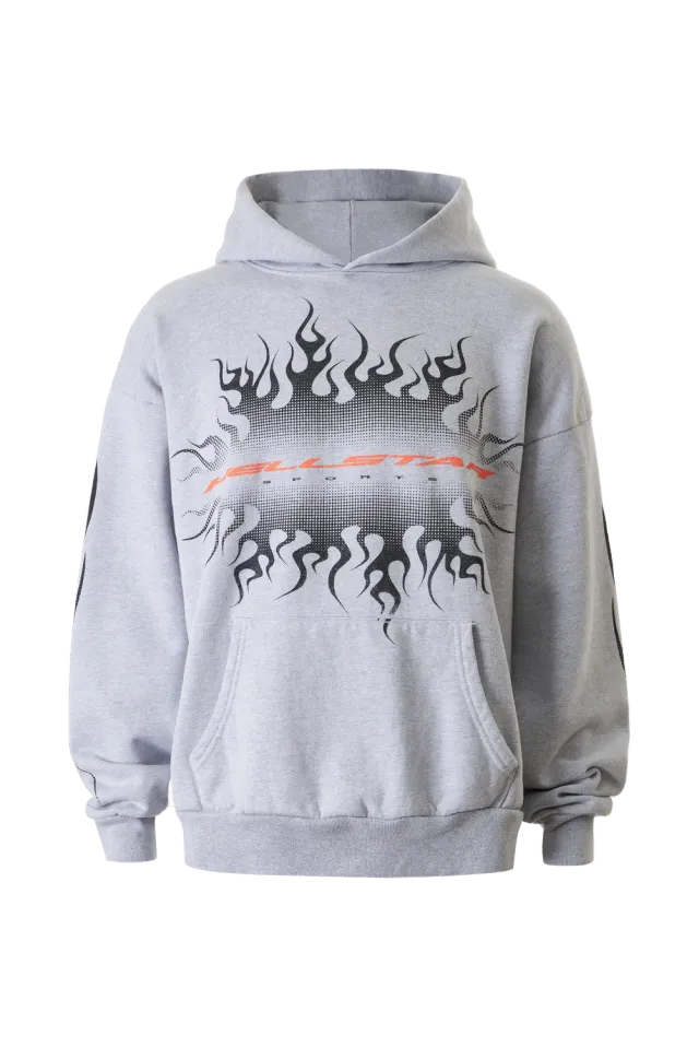 Hellstar Gradient Flame HSSP01HO3 hoodie grå