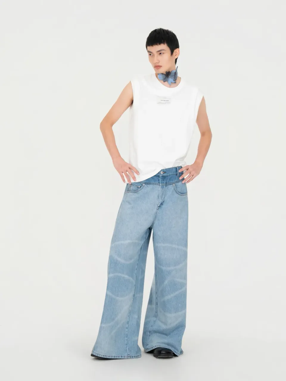 Feng Chen Wang Wide Leg Denim bukser denim vide