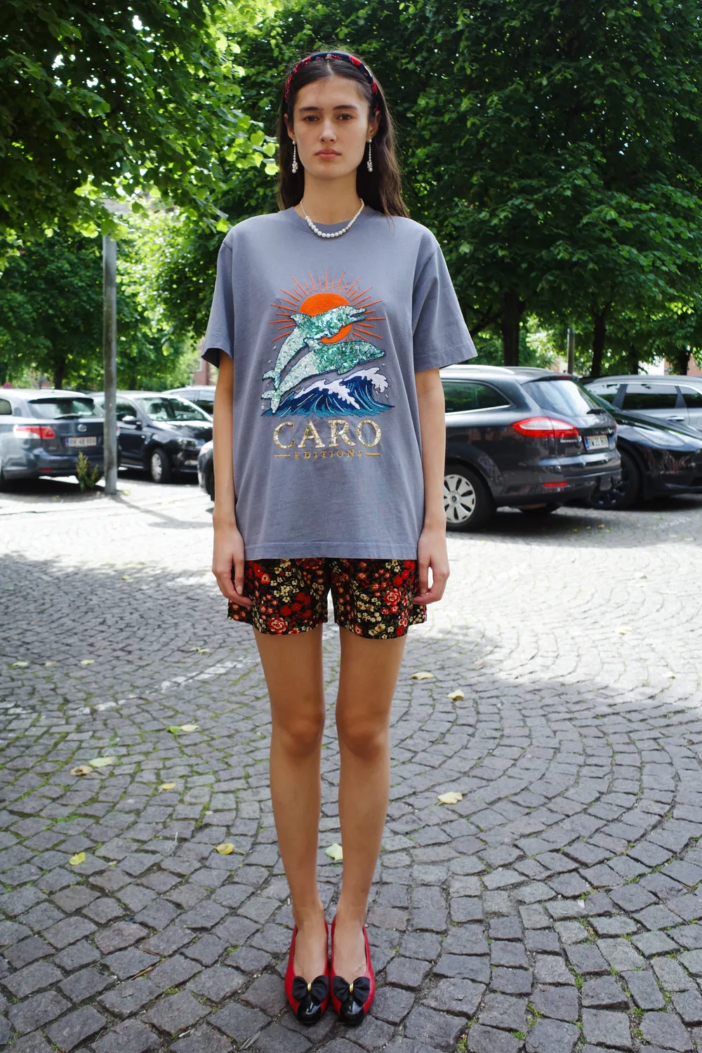 Caro Editions Freddy T-shirt dolfin grey økologisk bomuld