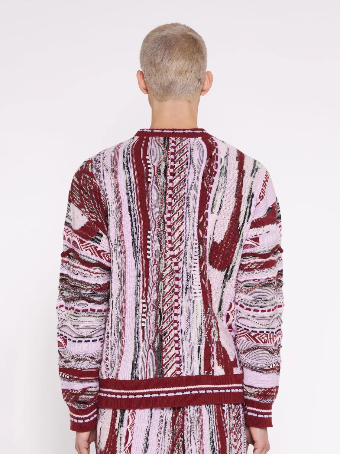 Laneus Boxy Jacquard Cardigan cardigan fico merino