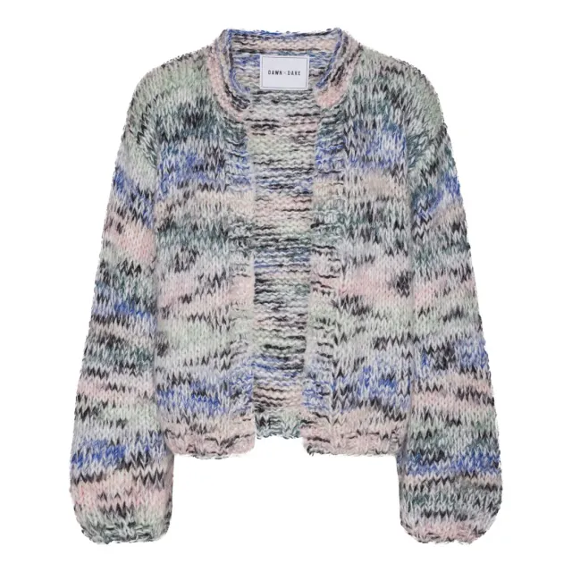 DAWNXDARE GABI cardigan 902 chalk multi tætstrikket