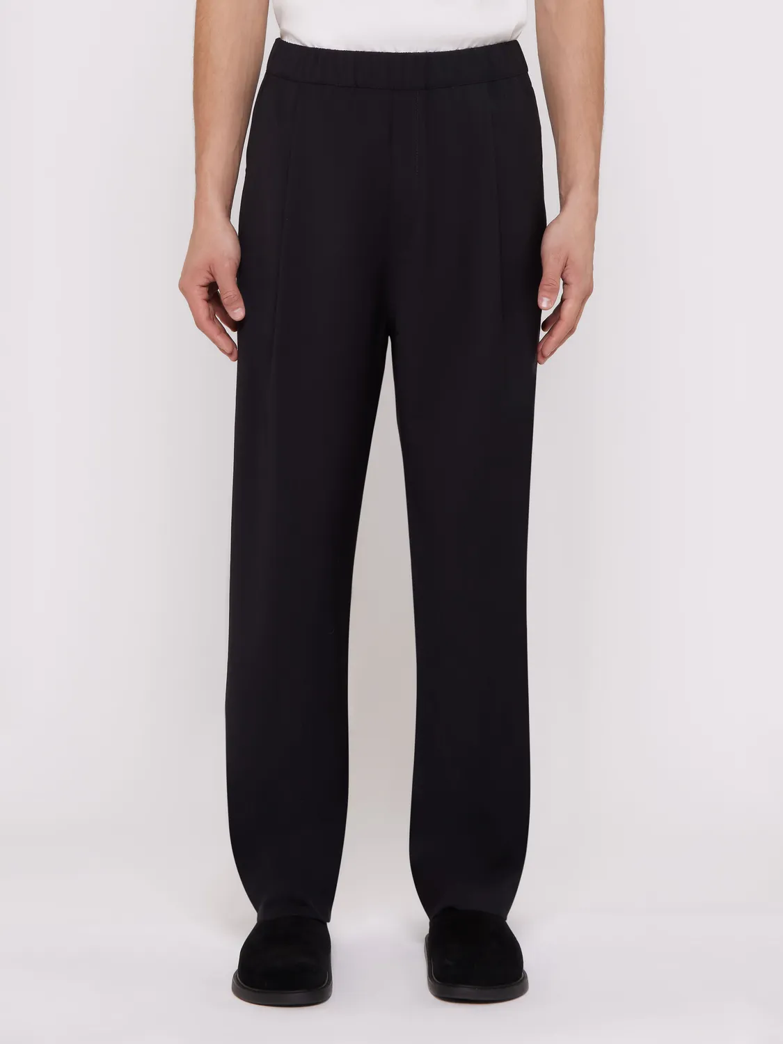 Laneus Trousers Wool Tapered Fit uldbukser sort cool wool