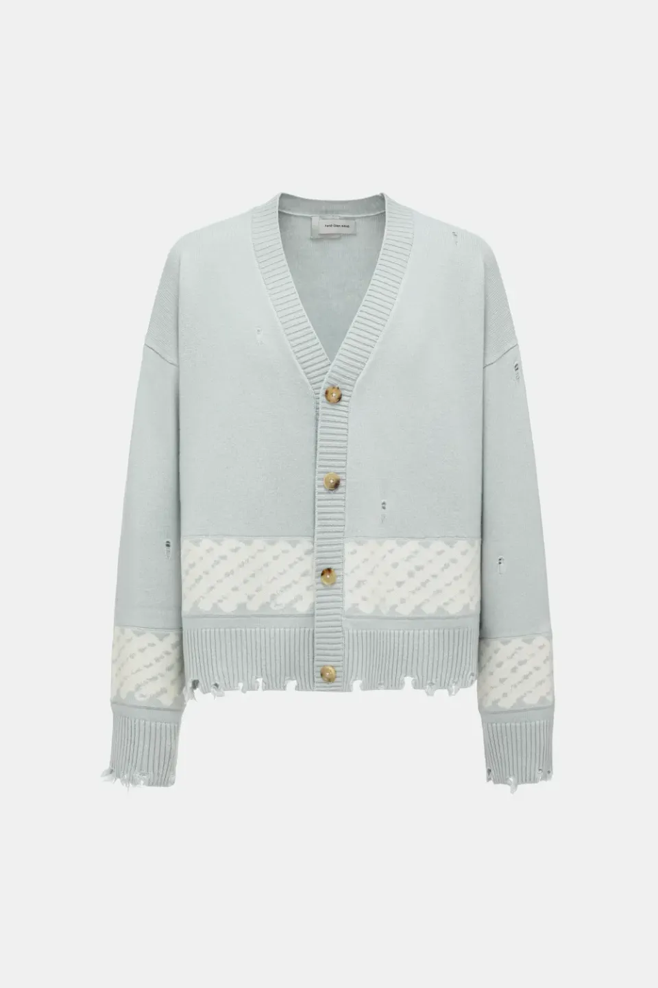 Feng Chen Wang Yu Zi Xie Ripped Jacquard cardigan
