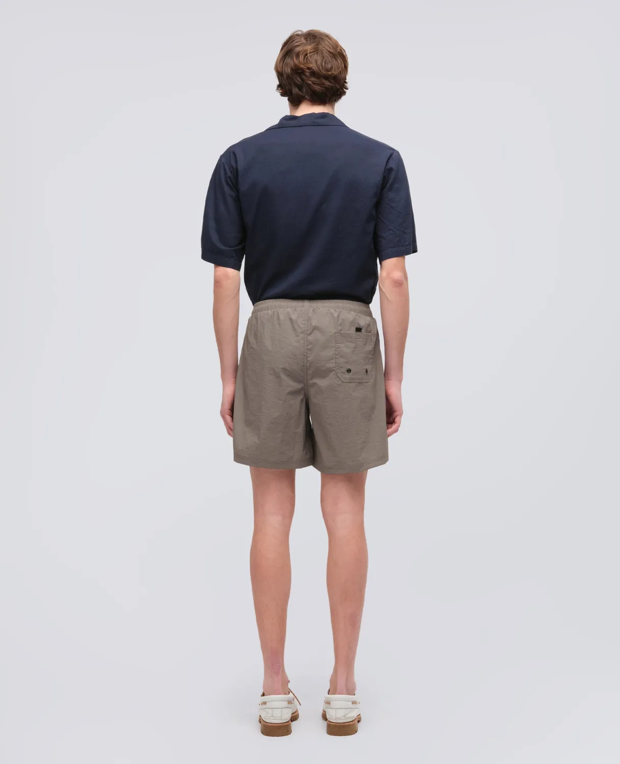 Aspesi Nylon Crinkle badeshorts olives vandafvisende