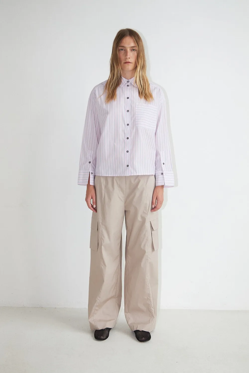 Dawnxdare Abbie skjorte 203 Baby Pink stribet