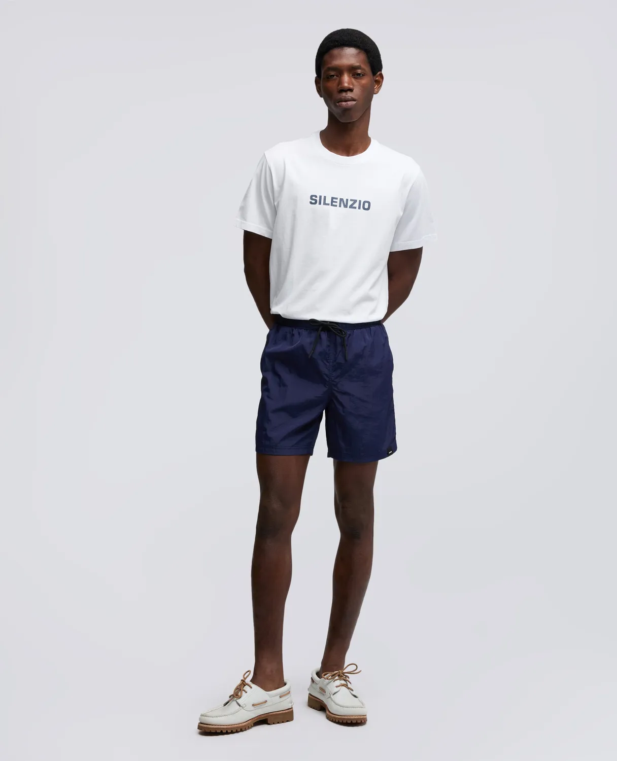 Aspesi badeshorts nylon navy crinkle