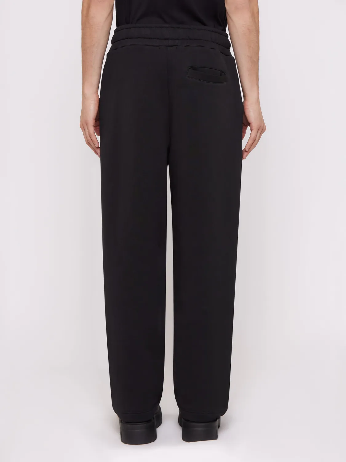 Laneus Fleece sweatpants sort bomuld