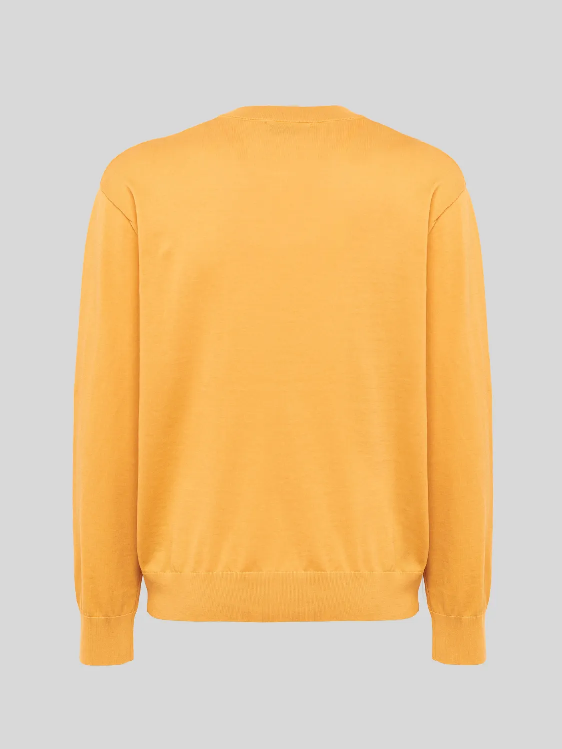 Laneus Cotton Crew striktrøje saffron bomuld