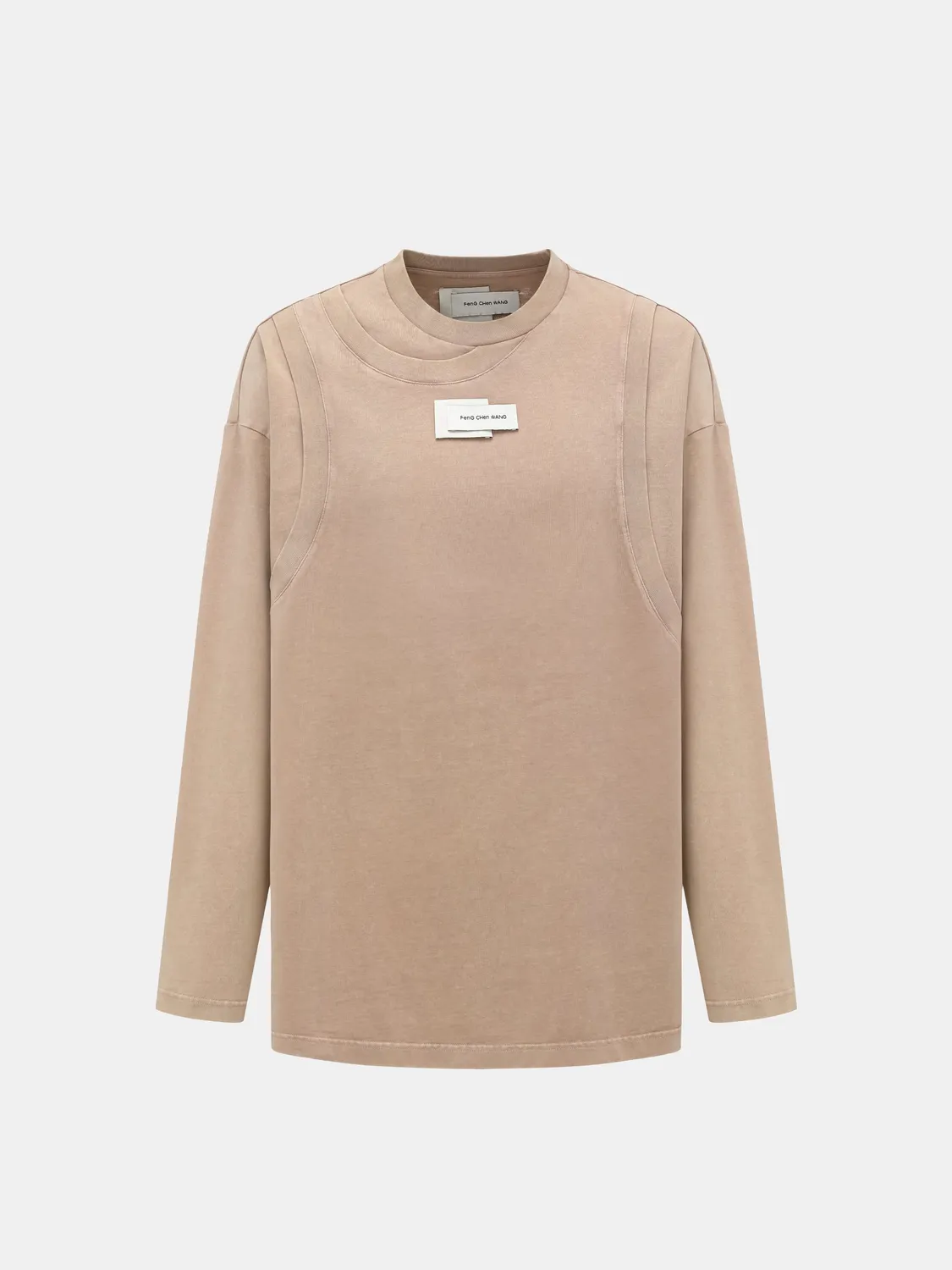 Feng Chen Wang Deconstructed langærmet t-shirt washed