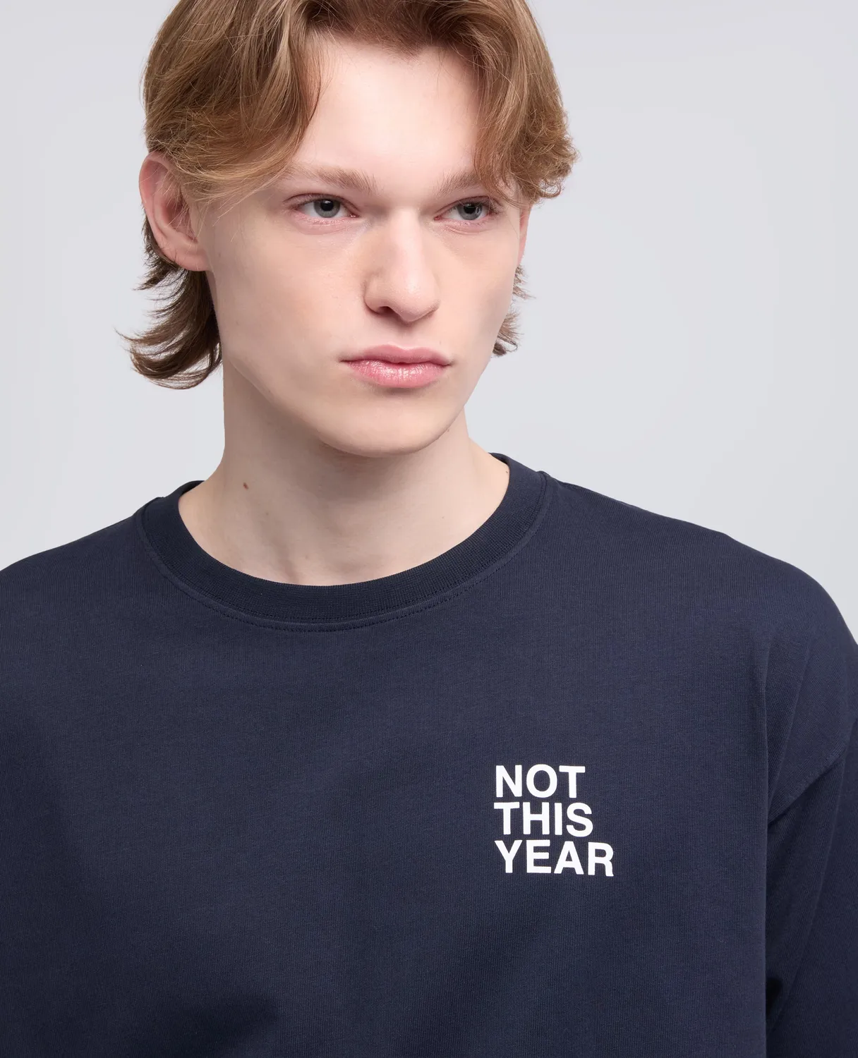 Aspesi Not This Year t-shirt navy bomuld