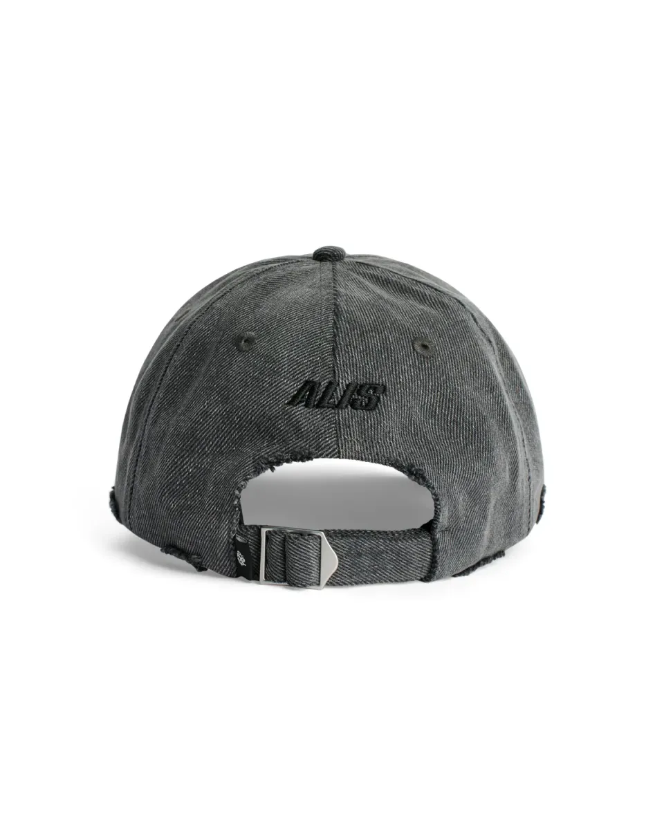 Alis Koston kasket washed grey bomuld