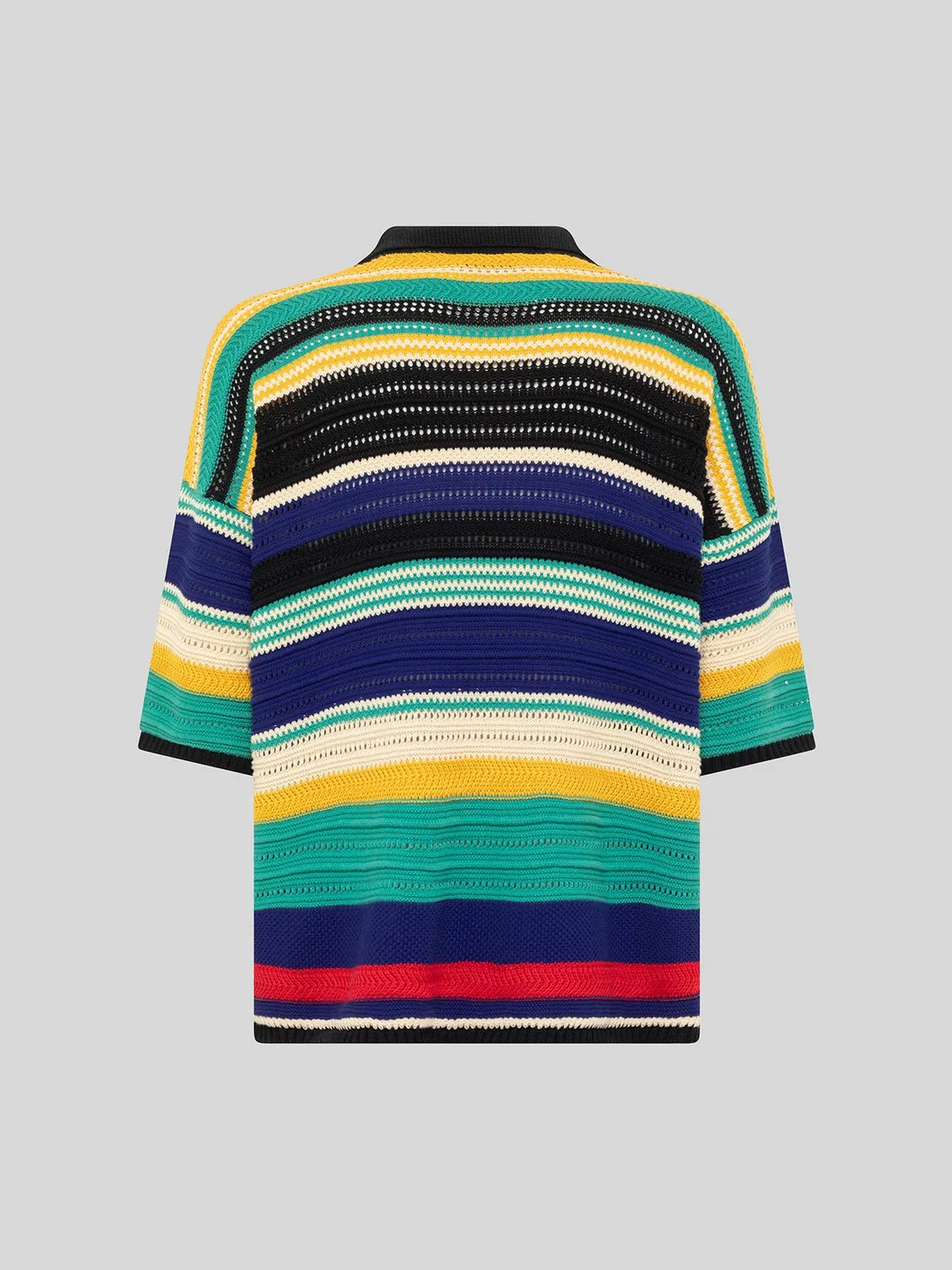 Laneus Multicolor Knit polo black-multicolor bomuld