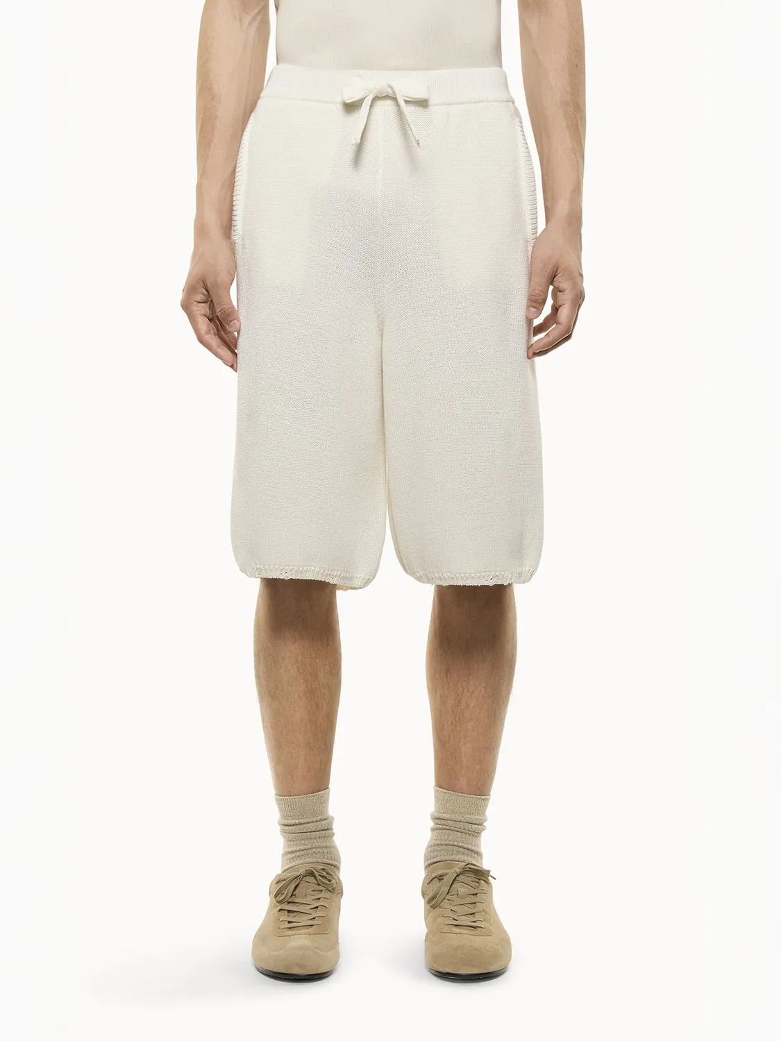 Laneus Used-Effect bermudashorts isegrå bomuld