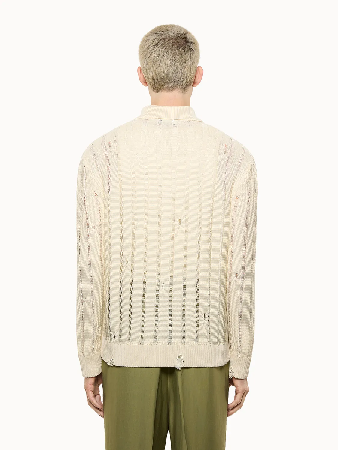Laneus polo strik økologisk bomuld beige
