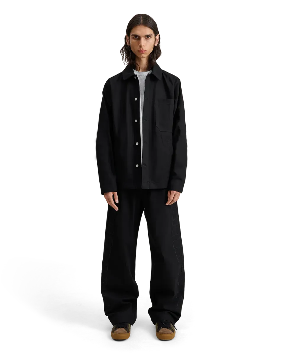 Alis Viren Short workerjakke solid black bomuld