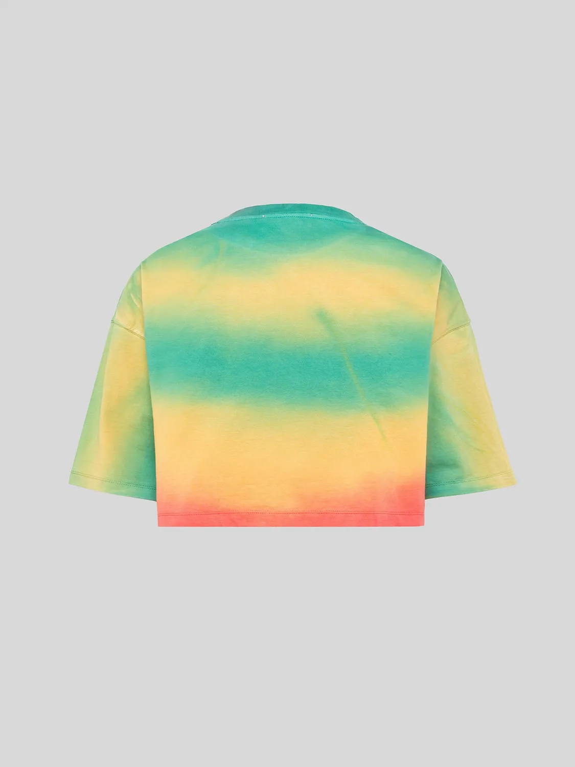 Laneus Cropped Over Rainbow T-Shirt multicolour bomuld