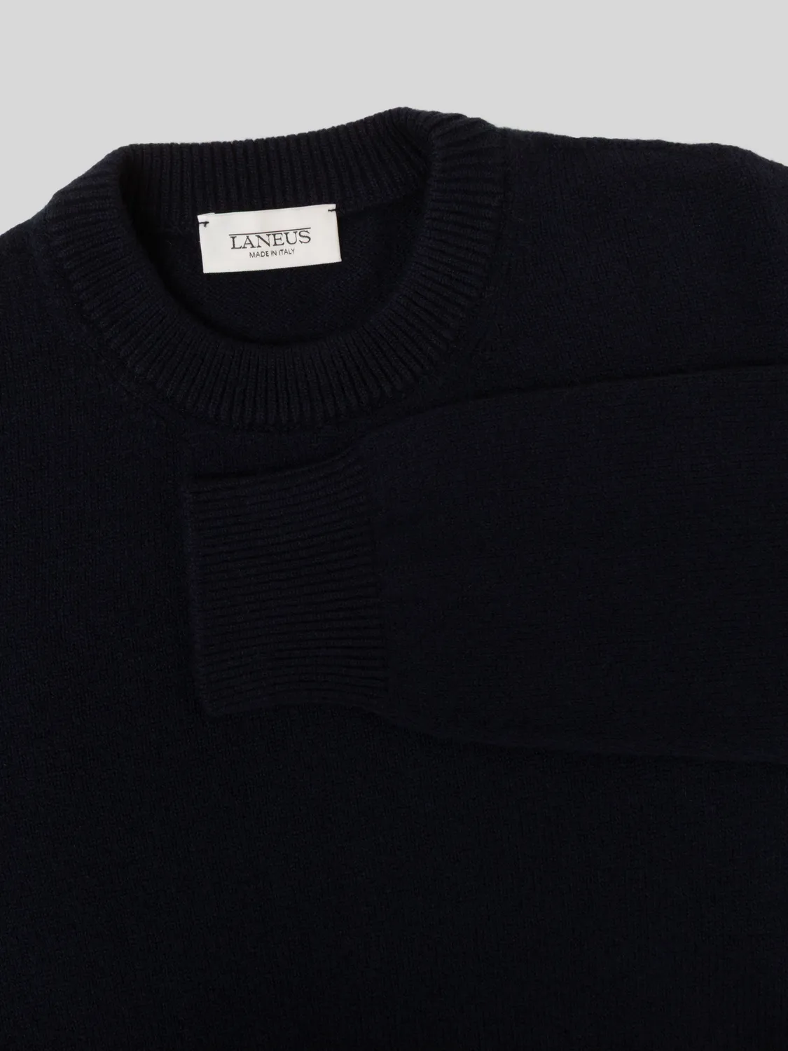 Laneus Wool Cashmere sweater navy merino