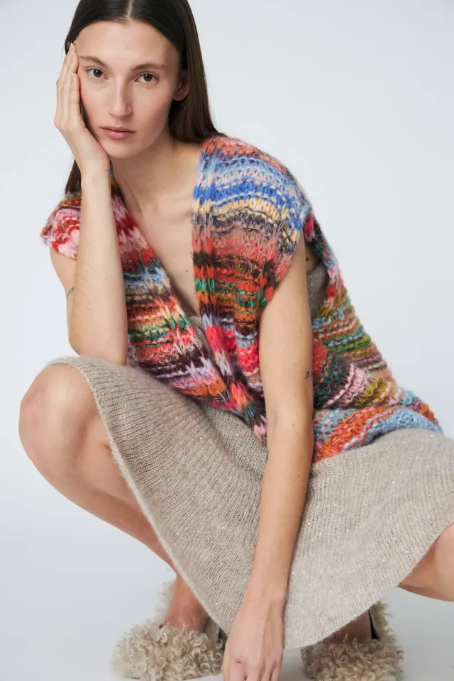 DAWNXDARE BECCALA 900 strikvest multi mohair