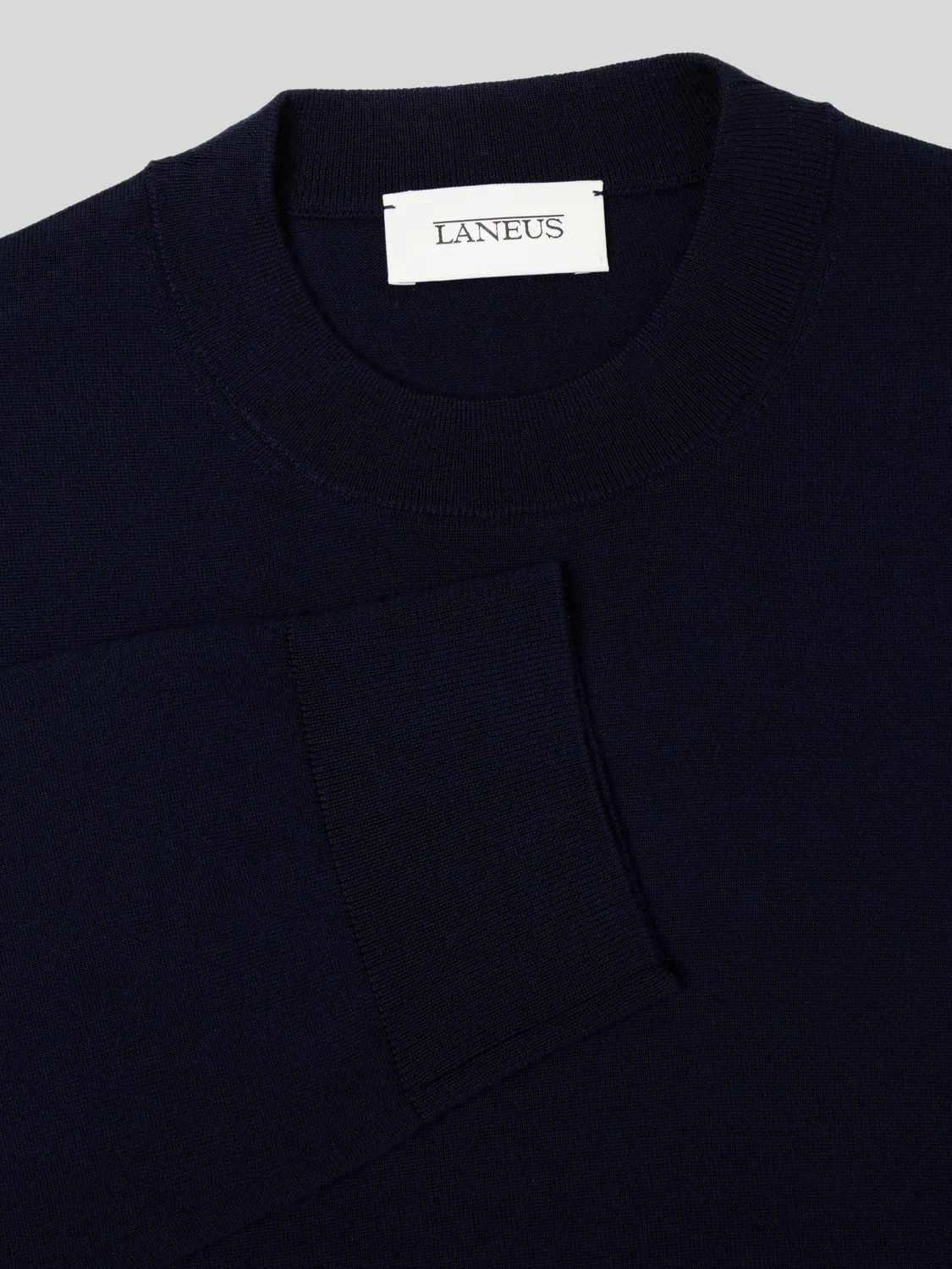 Laneus Merino Wool pullover navy blue uld