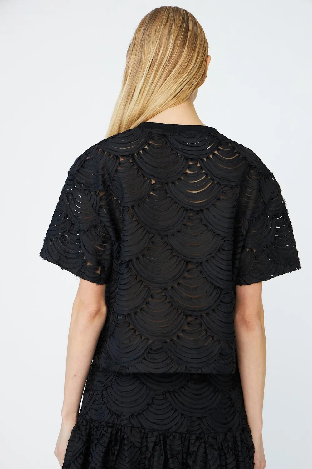 DAWNXDARE NAIME top sort 199 Black broderi
