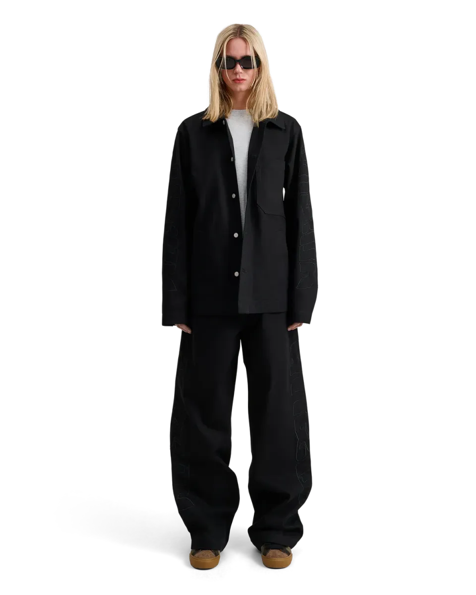 Alis Bam wide fit jeans solid black bomuld