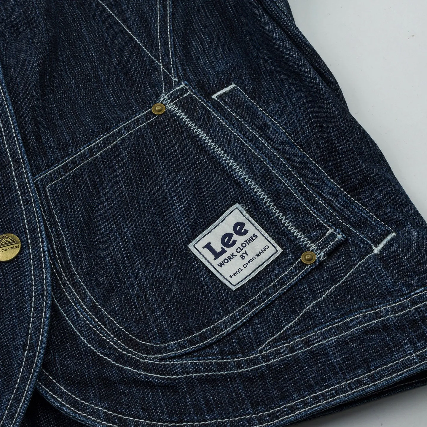 Feng Chen Wang x Lee 91B denimjakke mørk denim