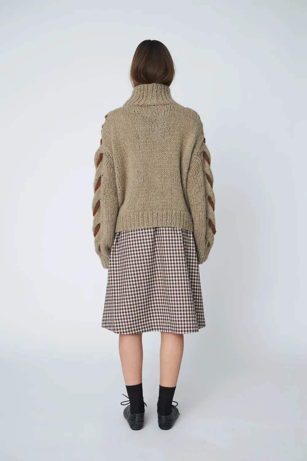 DAWNXDARE Honey strikpullover 592 khaki kabelstrik