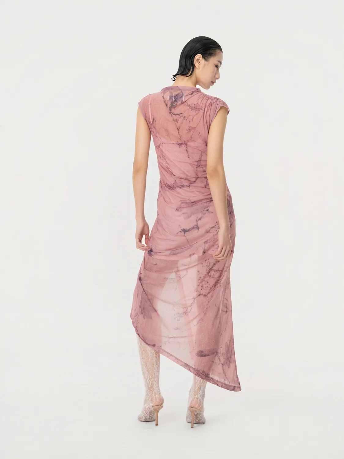 Feng Chen Wang Printed Plant Dye kjole pink